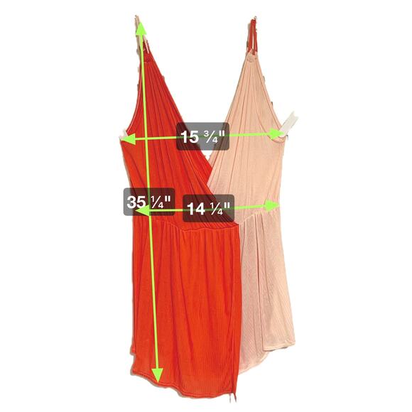 Free People Orange and Pink Wrap Blouse - Picture 7 of 9